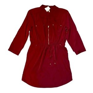 Live 4 Truth | Junior Burgundy Shirt Dress | Size L Juniors | NWT